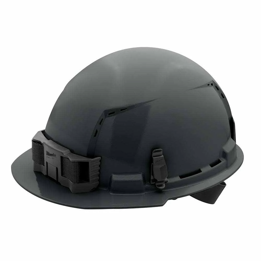 Milwaukee 48-73-1214 Gray Front Brim Vented Hard Hat with 4PT Ratcheting Suspension – Type 1 Class C - Moutools