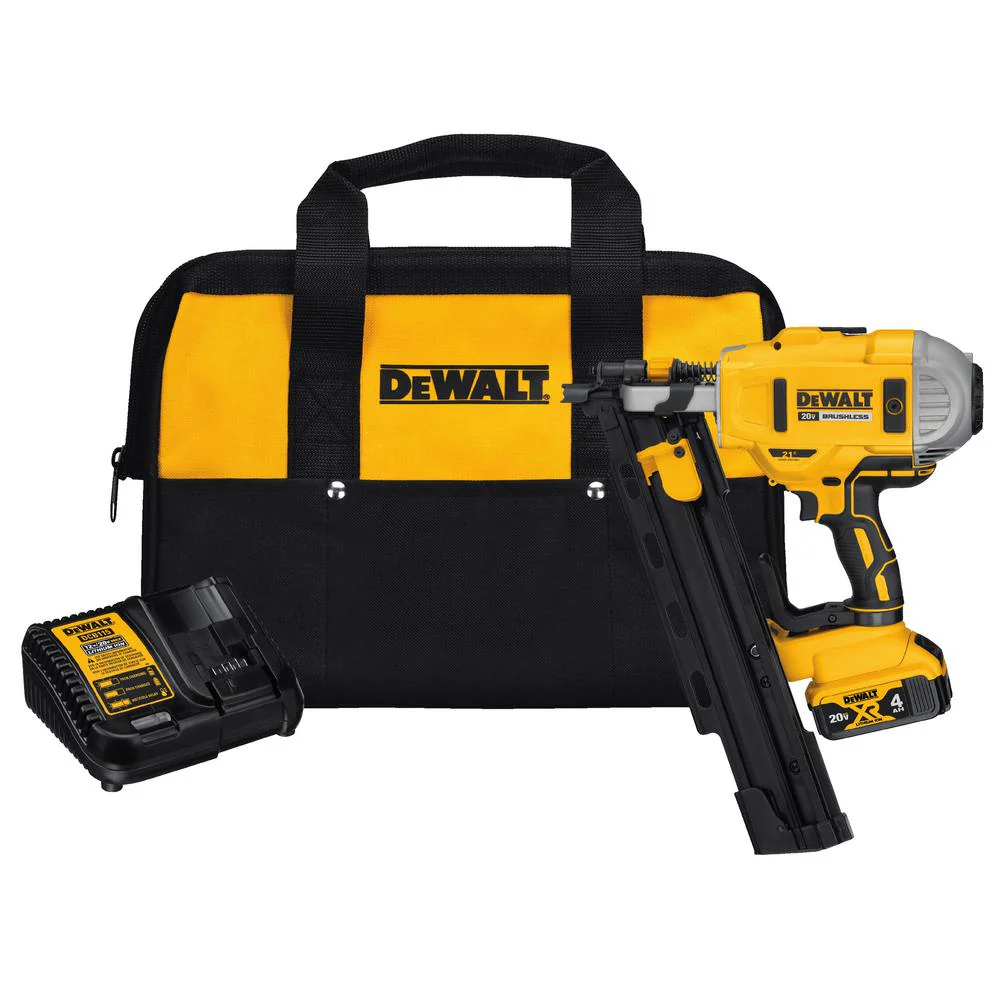 DeWalt DCN21PLM1 20V MAX* 21° Plastic Collated Cordless Framing Nailer Kit - Moutools