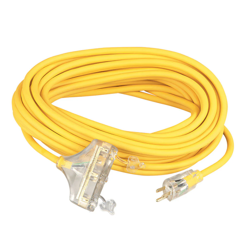 Southwire 3488SW0002 12/3 50' SJEOOW Yellow Polar/Solar Trisource Extension Cord - Moutools