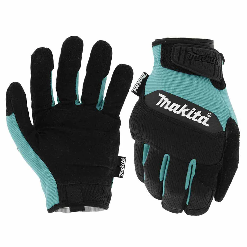 Makita T-04210 100% Genuine Leather-Palm Performance Gloves (Medium) - Moutools