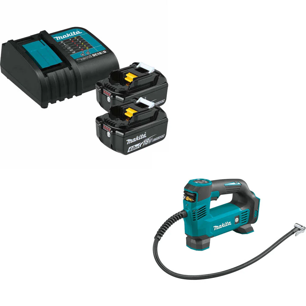 Makita BL1840BSC2 18V LXT Li-Ion Starter Pack W/ FREE DMP180ZX 18V LXT Inflator - Moutools