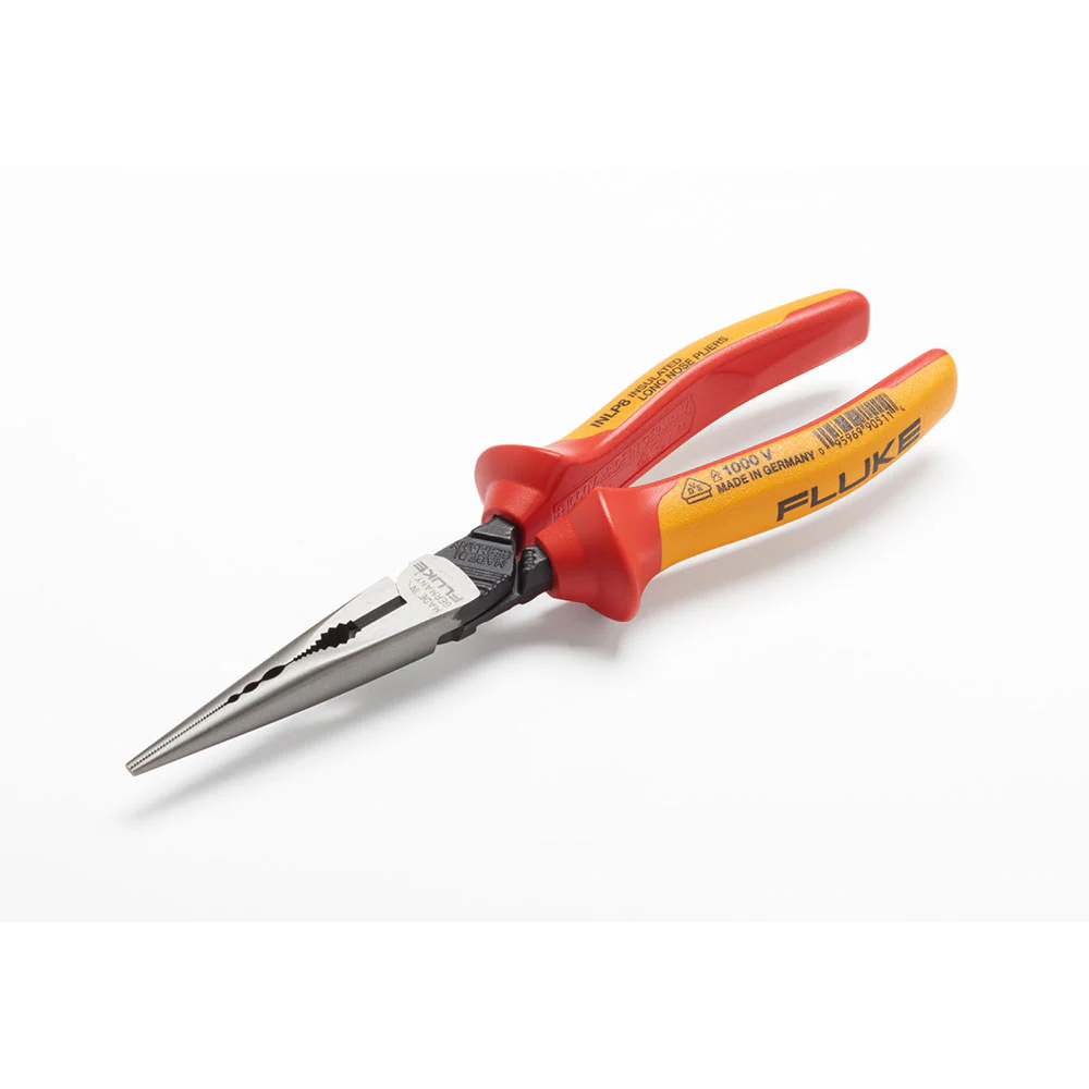 Fluke 5067232 INLP8 Insulated Long Nose Pliers with Side Cutter, 8