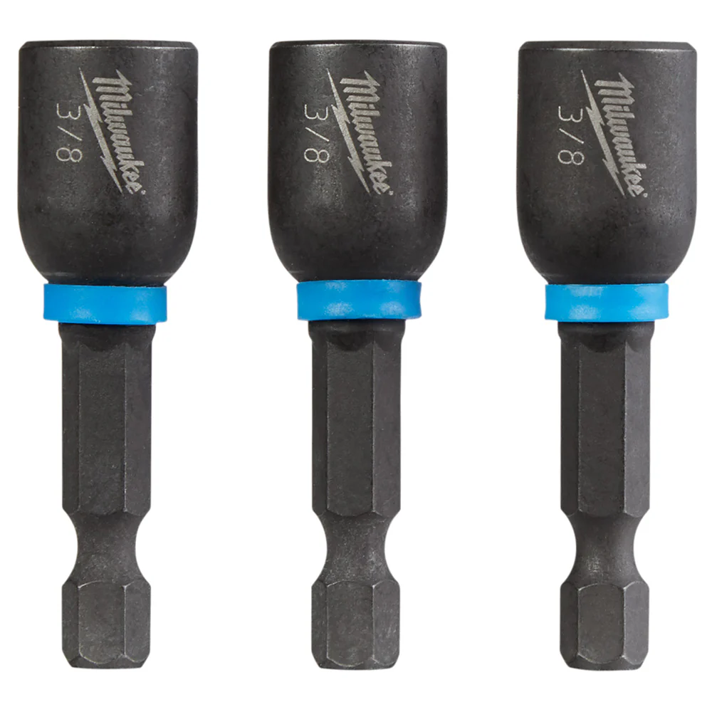 Milwaukee 49-66-4525 SHOCKWAVE 3/8 X 1-7/8 Impact Magnetic Nut Driver 3PK - Moutools