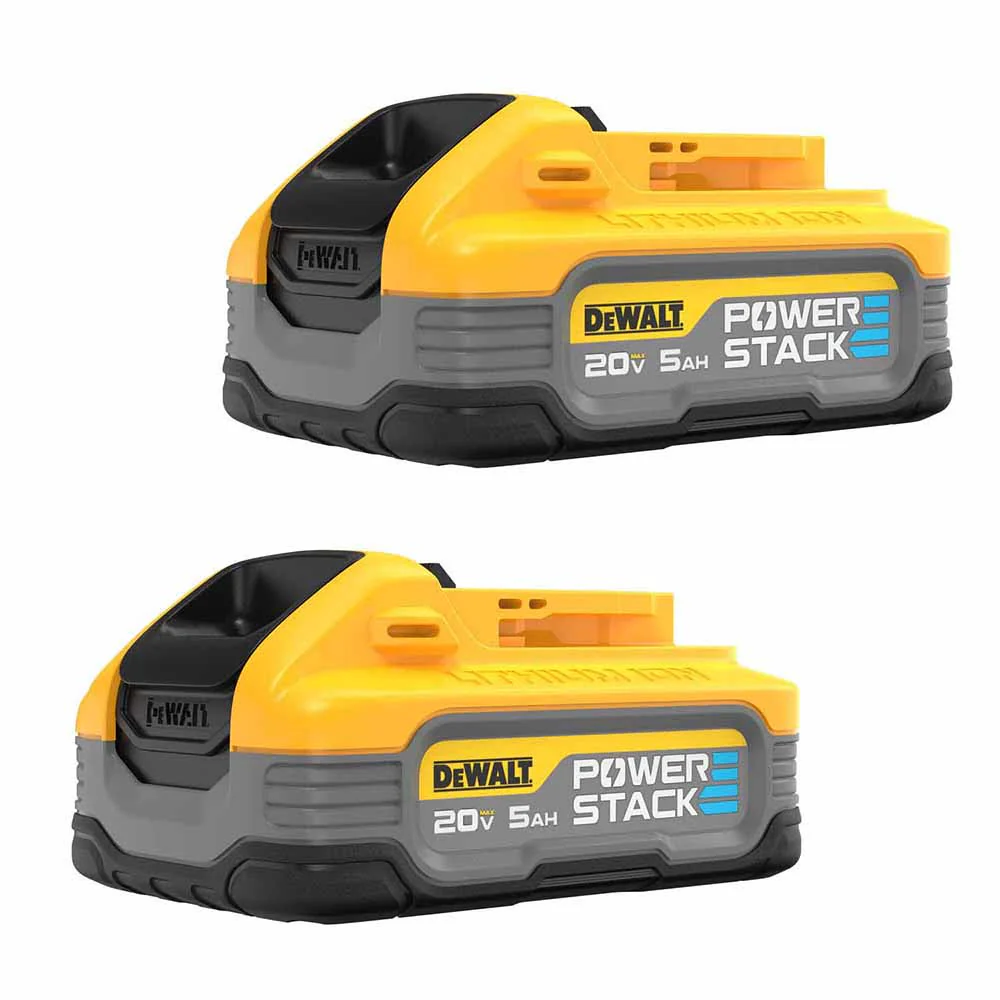 DeWalt DCBP520-2 20V Max PowerStack 5Ah Battery 2-Pack - Moutools