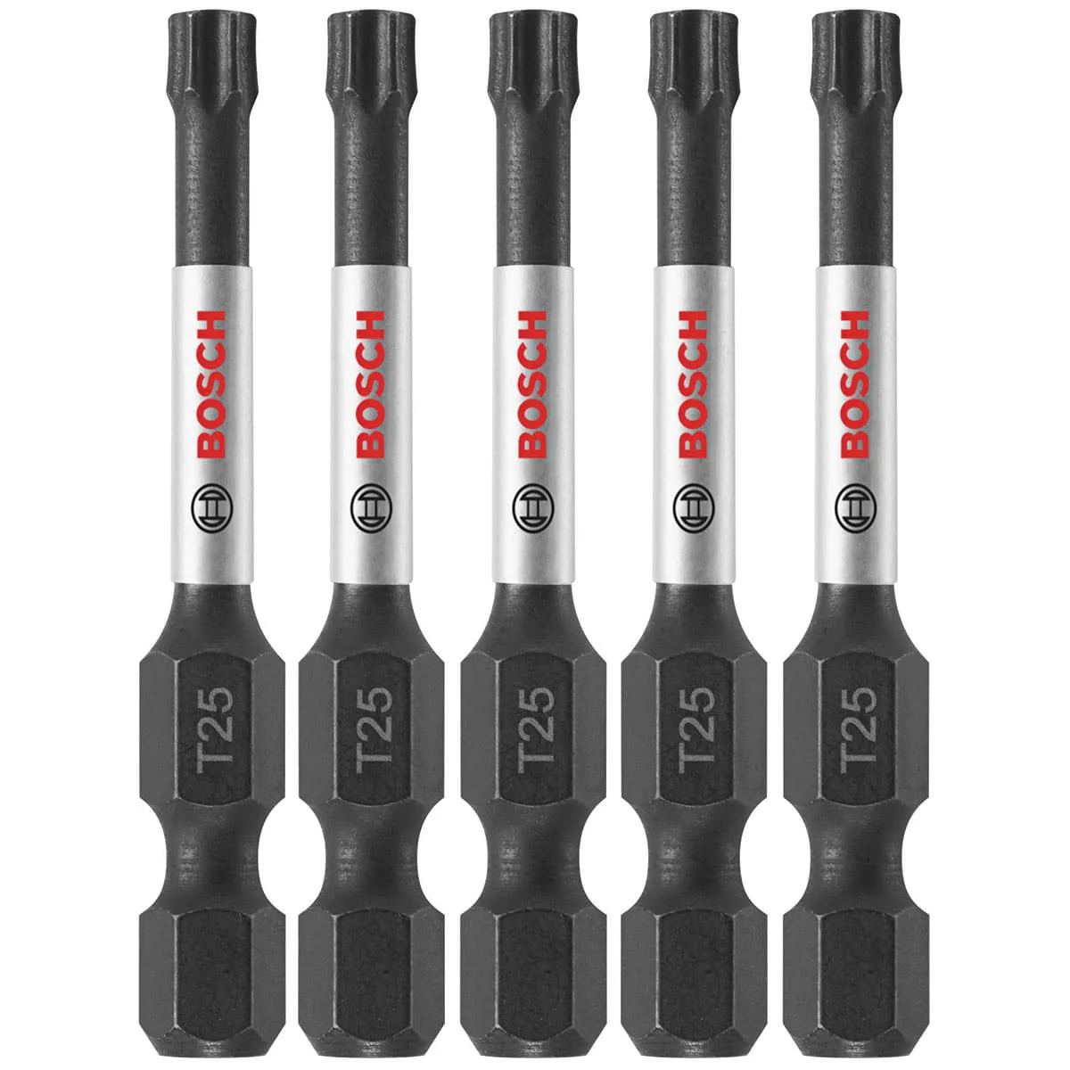 Bosch ITT25205 5 pc. Impact Tough 2 In. Torx #25 Power Bits - Moutools