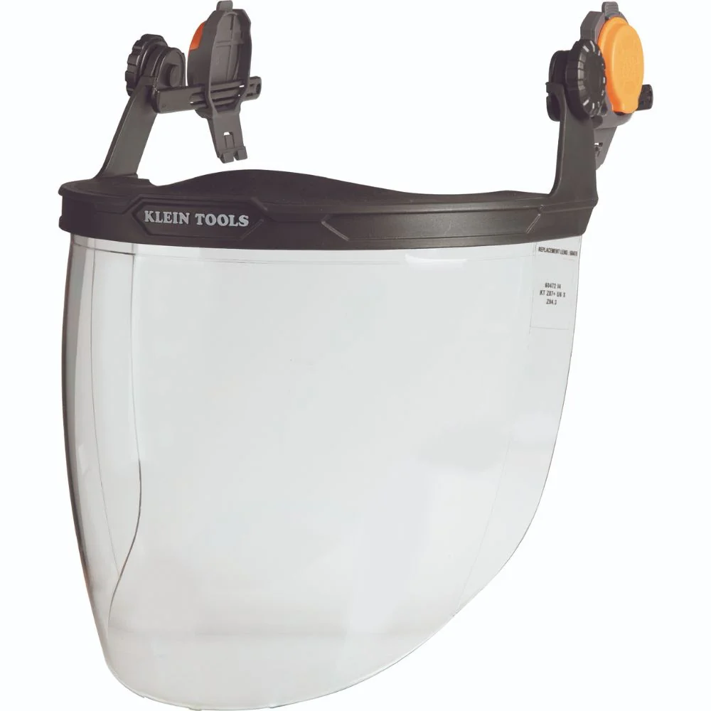 Klein 60472 Face Shield, Safety Helmet and Cap-Style Hard Hat, Clear - Moutools