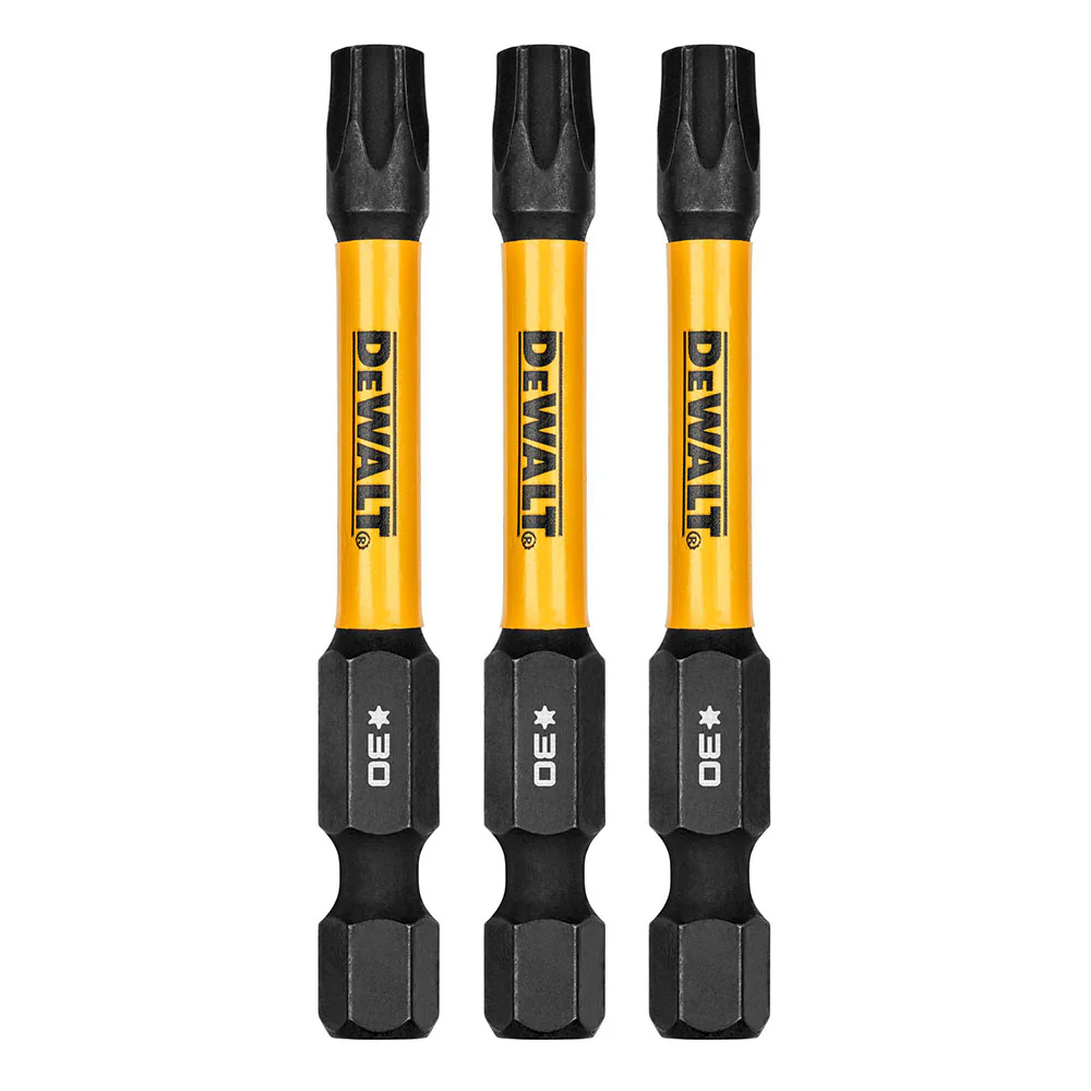 DeWalt DWAF2TX30IR3 T30 FLEXTORQ 1/4 x 2.25in Impact Driver Bits, 3-Pack - Moutools