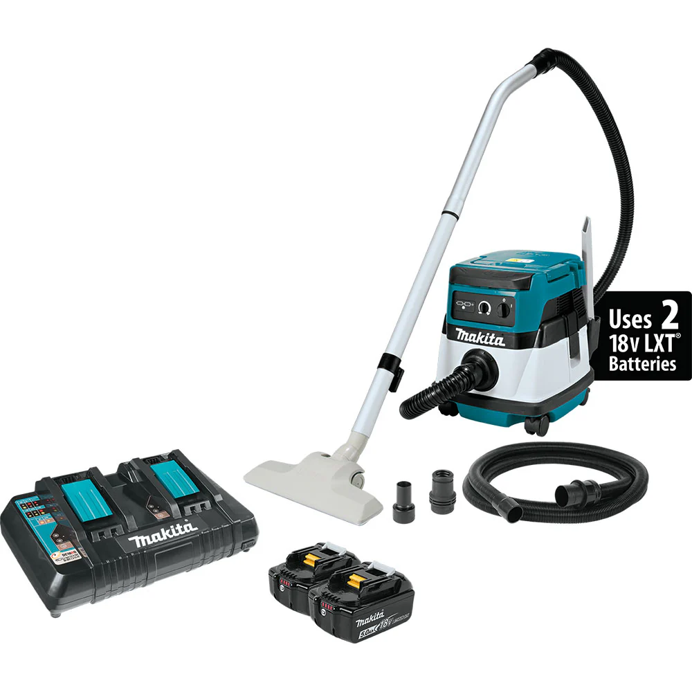 Makita XCV04PT 18V X2 LXT HEPA Filter Dry Dust Extractor/Vacuum Kit - Moutools
