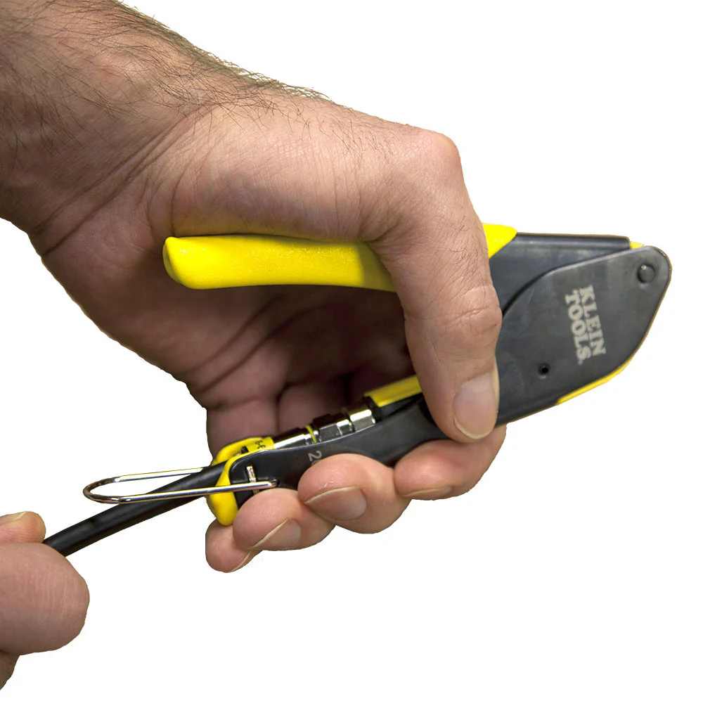 Klein Tools VDV212-008-SEN Compact Compression Crimper, F-Connector - Moutools