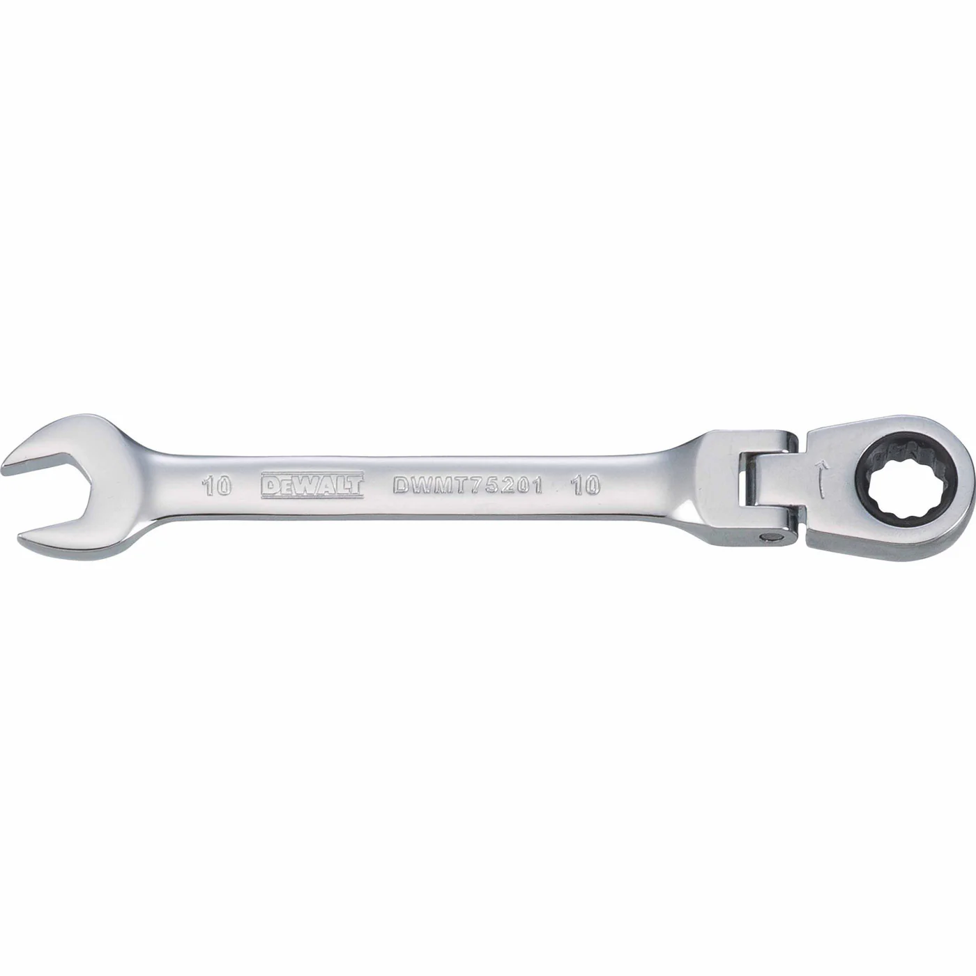 Dewalt DWMT75201OSP Mechanics Flat Head Ratcheting Combination Wrench 10 MM - Moutools