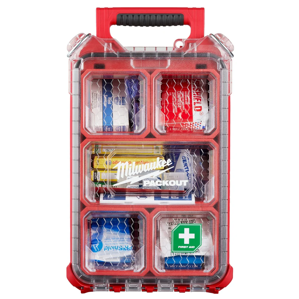 Milwaukee 48-73-8435C 79PC Class A Type III PACKOUT First Aid Kit - Moutools