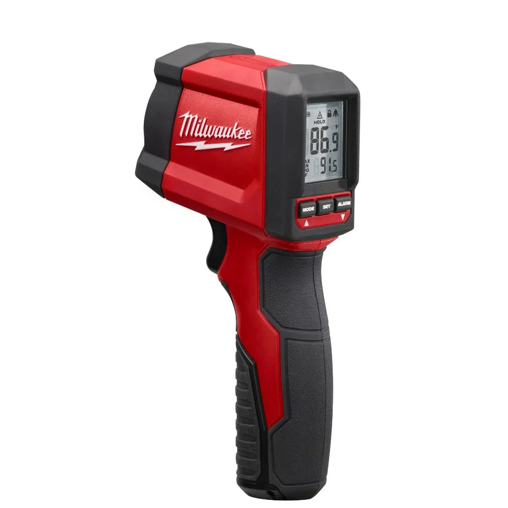 Milwaukee 2267-20NST 10:1 Infrared Temp Gun 9-Volt NIST Certified - Moutools