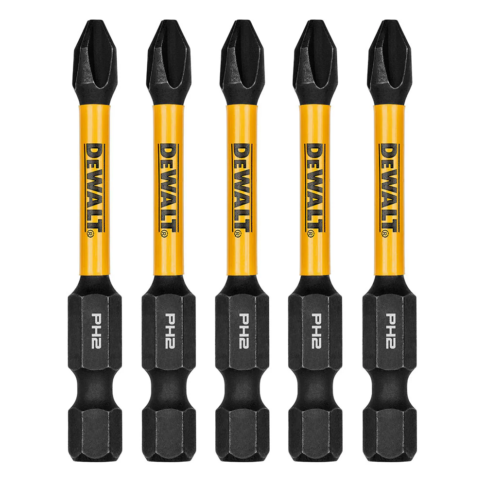 DeWalt DWAF2PH2IR5 PH2 FLEXTORQ 1/4 x 2-1/4in Impact Driver Bits, 5-Pack - Moutools
