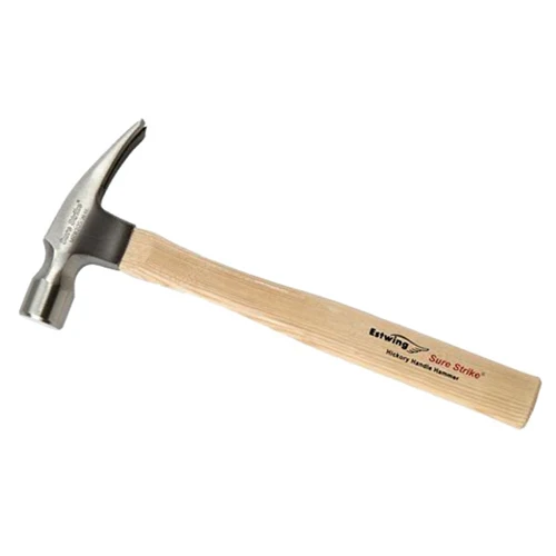 EstWing MRW20S 20 oz Sure Strike shinglers hammer with fixed blade, replaceable gauge and hickory handle - Moutools
