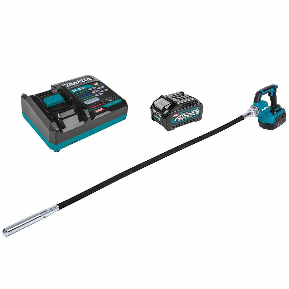 Makita GRV01M1 40V max XGT Brushless Cordless 5-1/2' Concrete Vibrator Kit (4.0 Ah) - Moutools