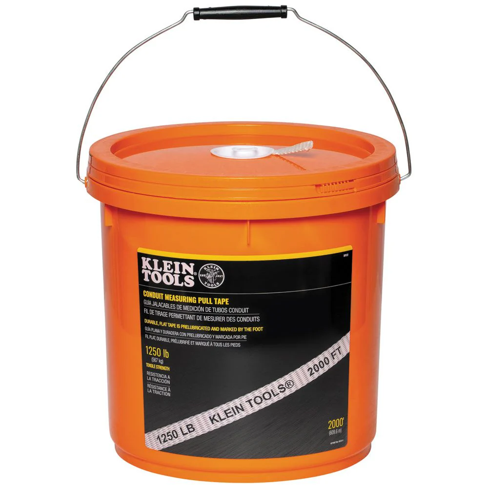 Klein 50122 Conduit Measuring Pull Tape, 1250-Pound x 2000' - Moutools