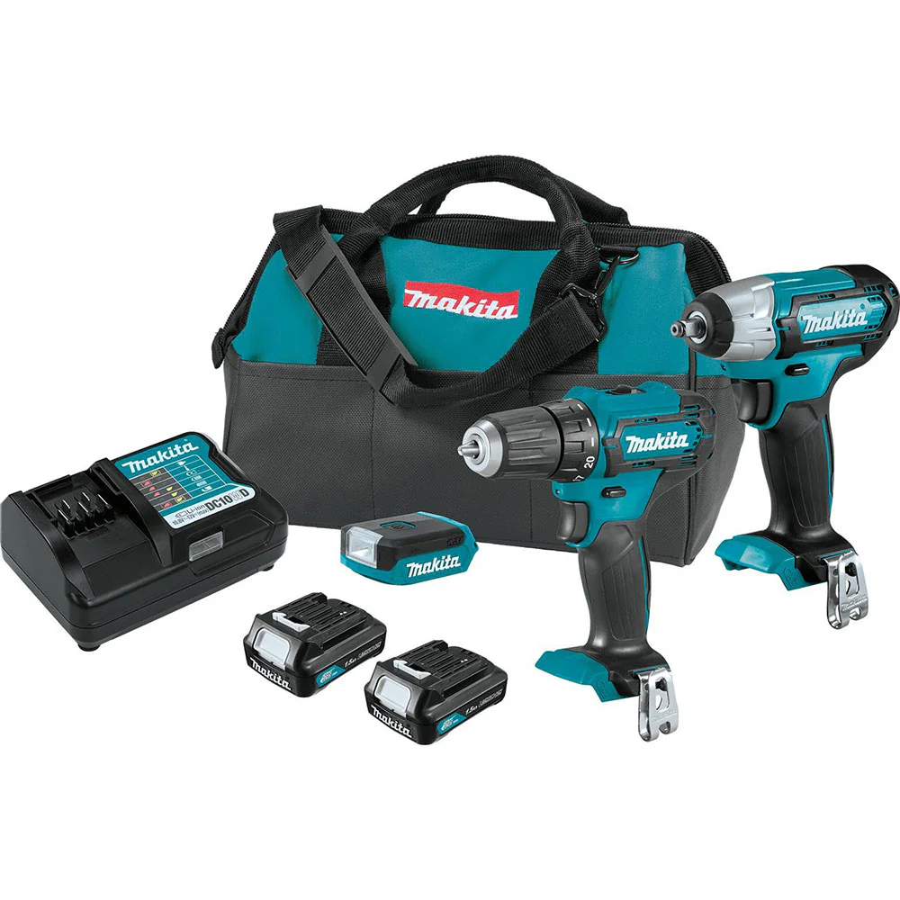 Makita CT326 12V max CXT® Lithium-Ion Cordless 3-Pc. Combo Kit (1.5Ah) - Moutools