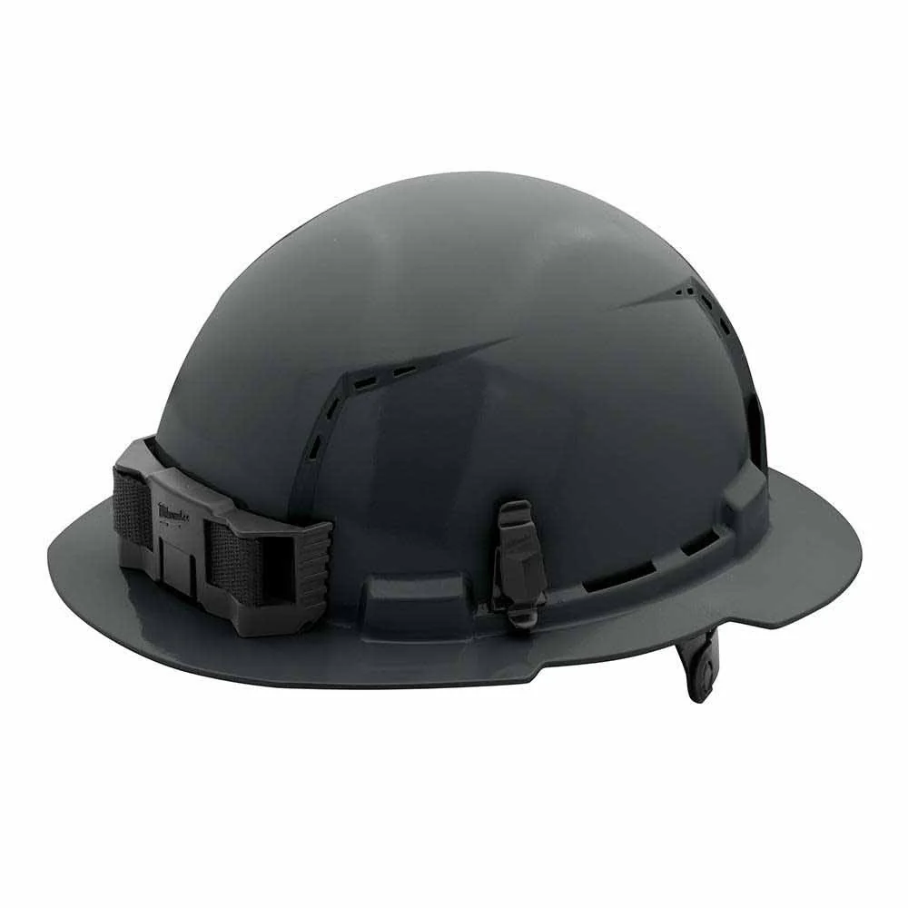 Milwaukee 48-73-1235 Gray Full Brim Vented Hard Hat with 6PT Ratcheting Suspension – Type 1 Class C - Moutools