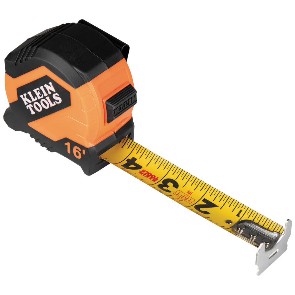 Klein 9516 Tape Measure, 16-Foot Compact, Double-Hook - Moutools
