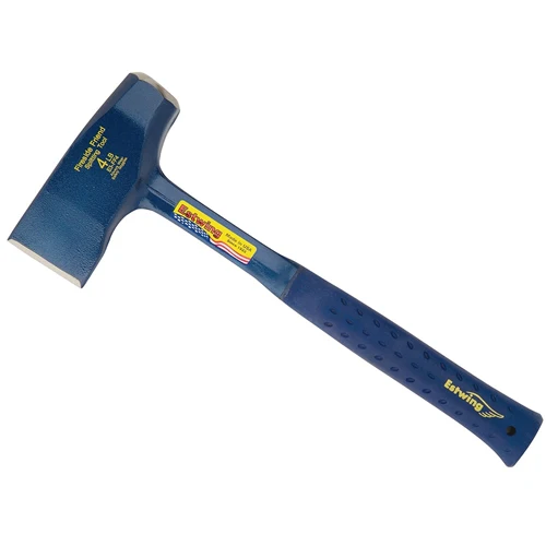 EstWing E3-FF4 Solid steel Fireside Friend splitting tool with blue nylon vinyl shock reduction grip - Moutools
