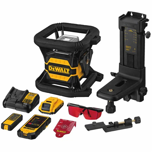 Dewalt DW080LRS 20V MAX Tool Connect Red Tough Rotary Laser - Moutools