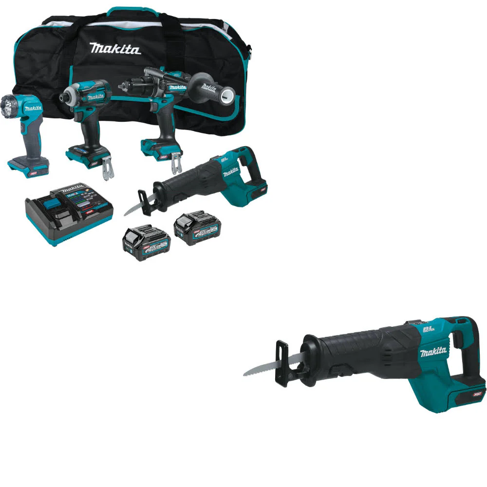 Makita GT401M1D1 40V max XGT 4Pc. Combo Kit W/ FREE GRJ01Z 40V max XGT Recip Saw - Moutools