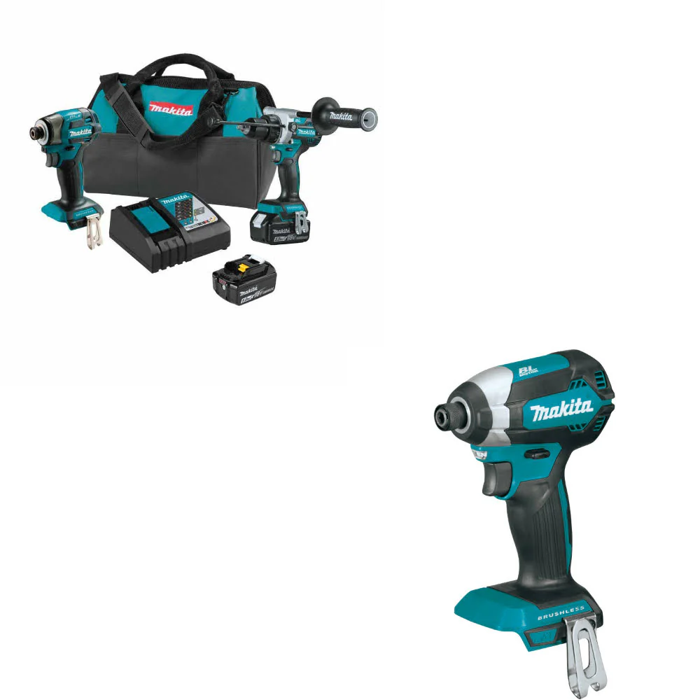 Makita XT297T 18V LXT Li-Ion 2Pc. Combo Kit W/ FREE XDT13Z 18V LXT Impact Driver - Moutools