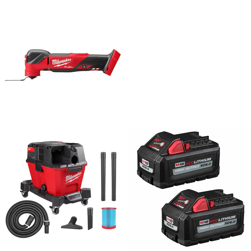 Milwaukee 2836-20 M18 FUEL Multi-Tool W/ 0910-20 M18 Vacuum& FREE Battery-2Pk - Moutools