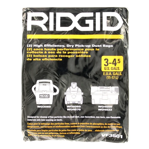 RIDGID 23738 VF3501 Pleated Air Bag for Small Vacuums - Moutools