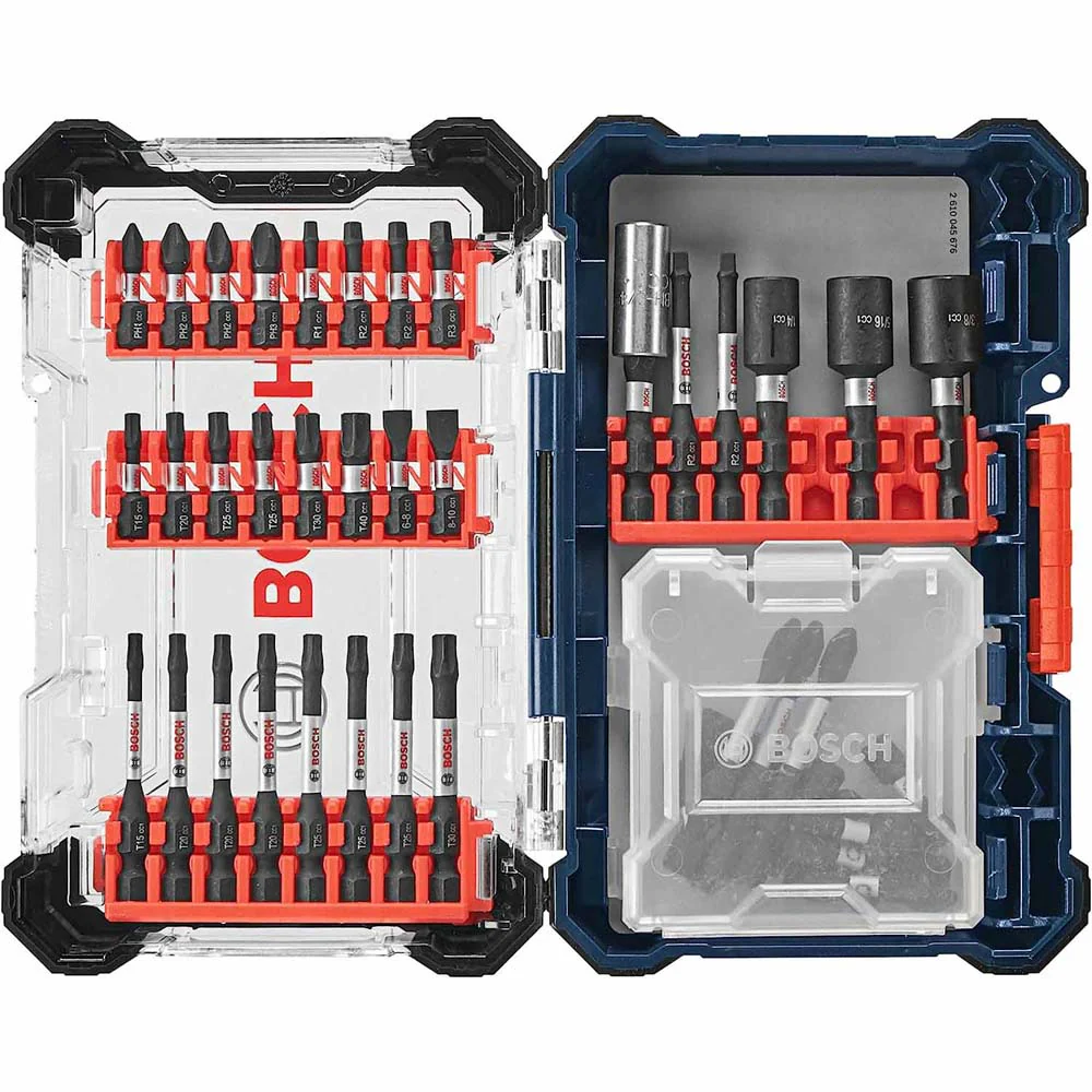Bosch SDMSD45 45 pc. Driven Impact Screwdriving Custom Case Set - Moutools