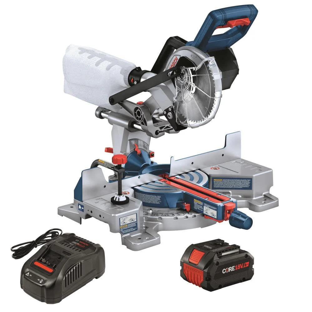 Bosch GCM18V-07SN14 PROFACTOR 18V 7-1/4 In. Single-Bevel Slide Miter Saw Kit with (1) CORE18V 8 Ah High Power Battery - Moutools