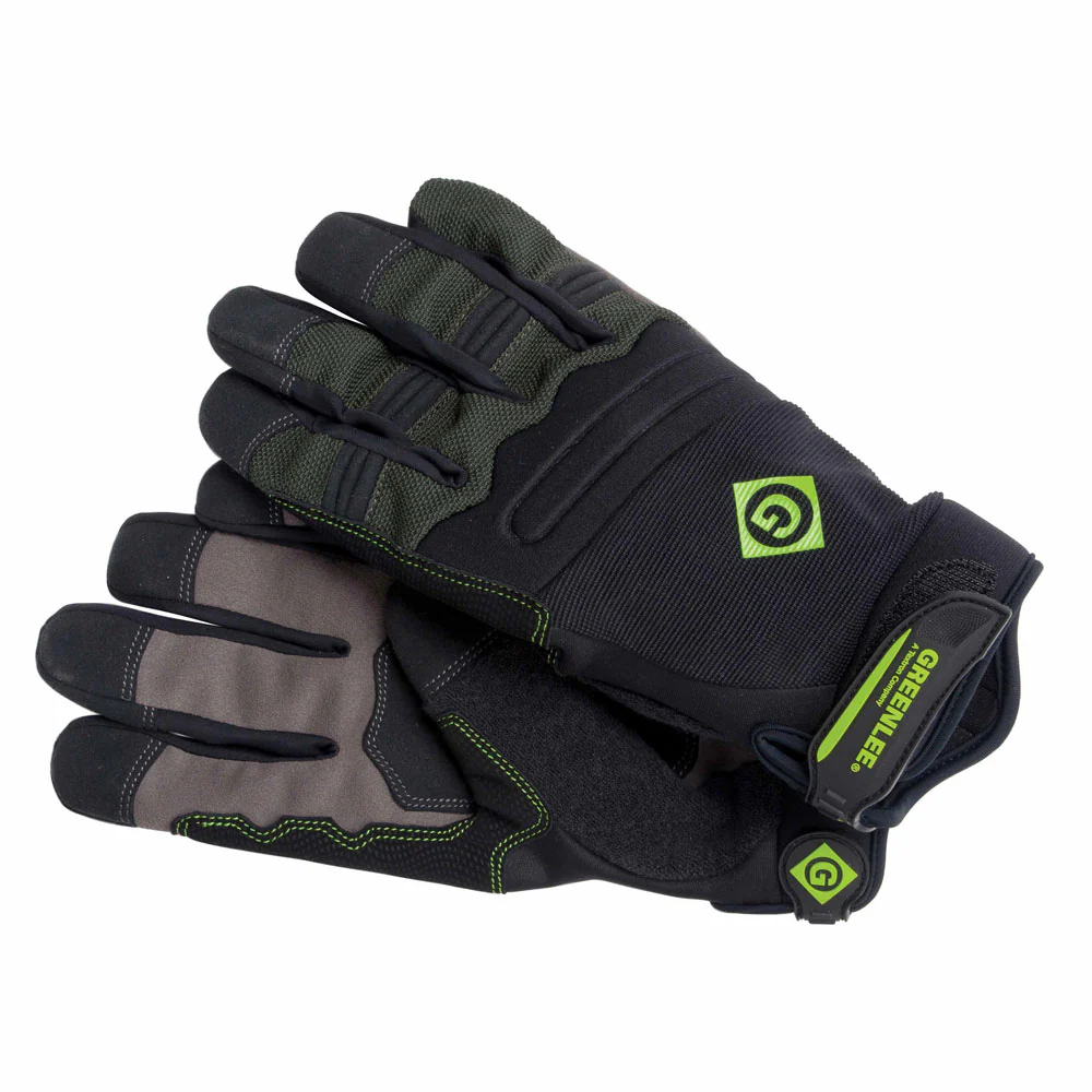Greenlee 0358-14L High Dexterity Black Tradesman Gloves, Large - Moutools