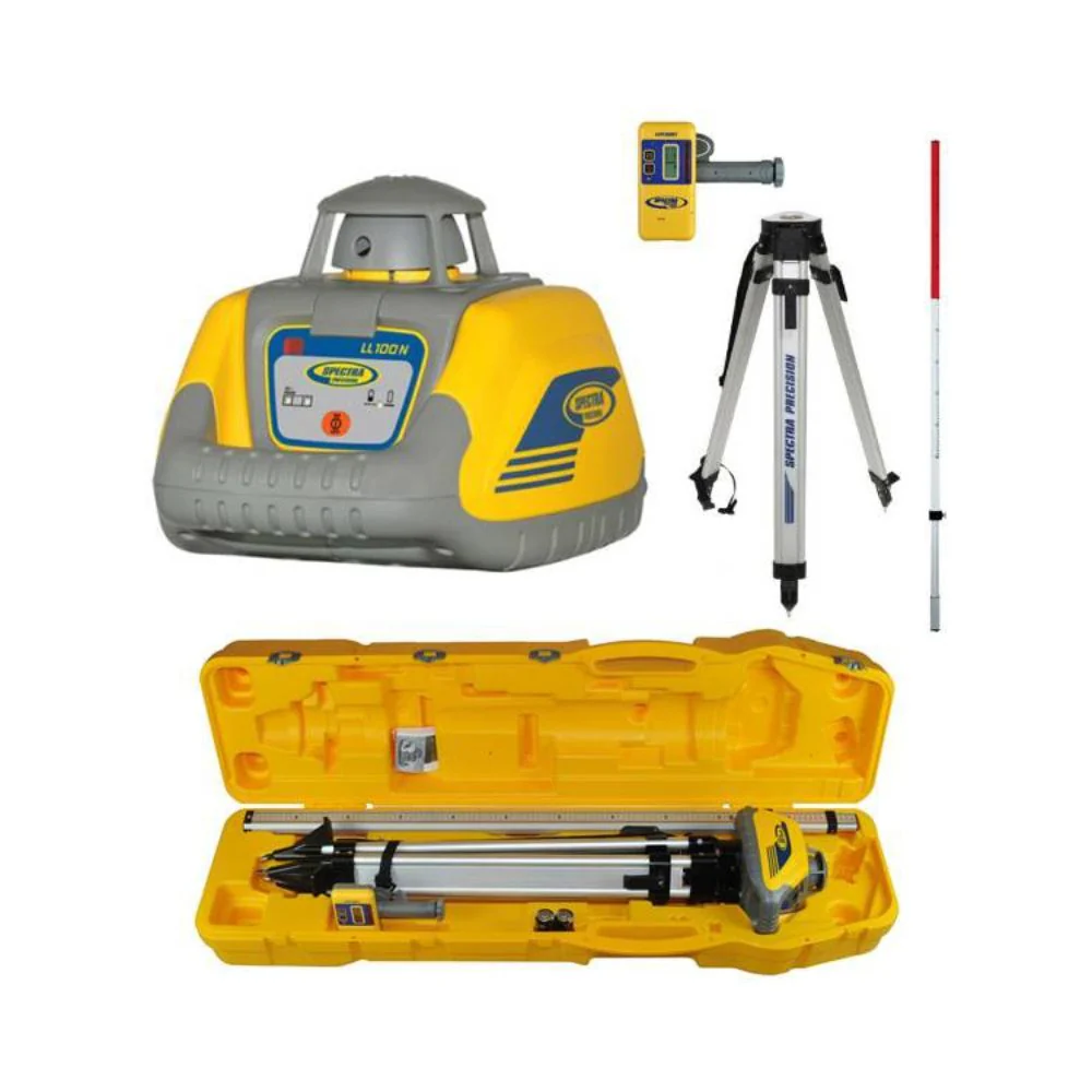 Spectra LL100N-5 Laser Level with Tripod, HR320 Receiver w/ C59 Rod Clamp - Moutools