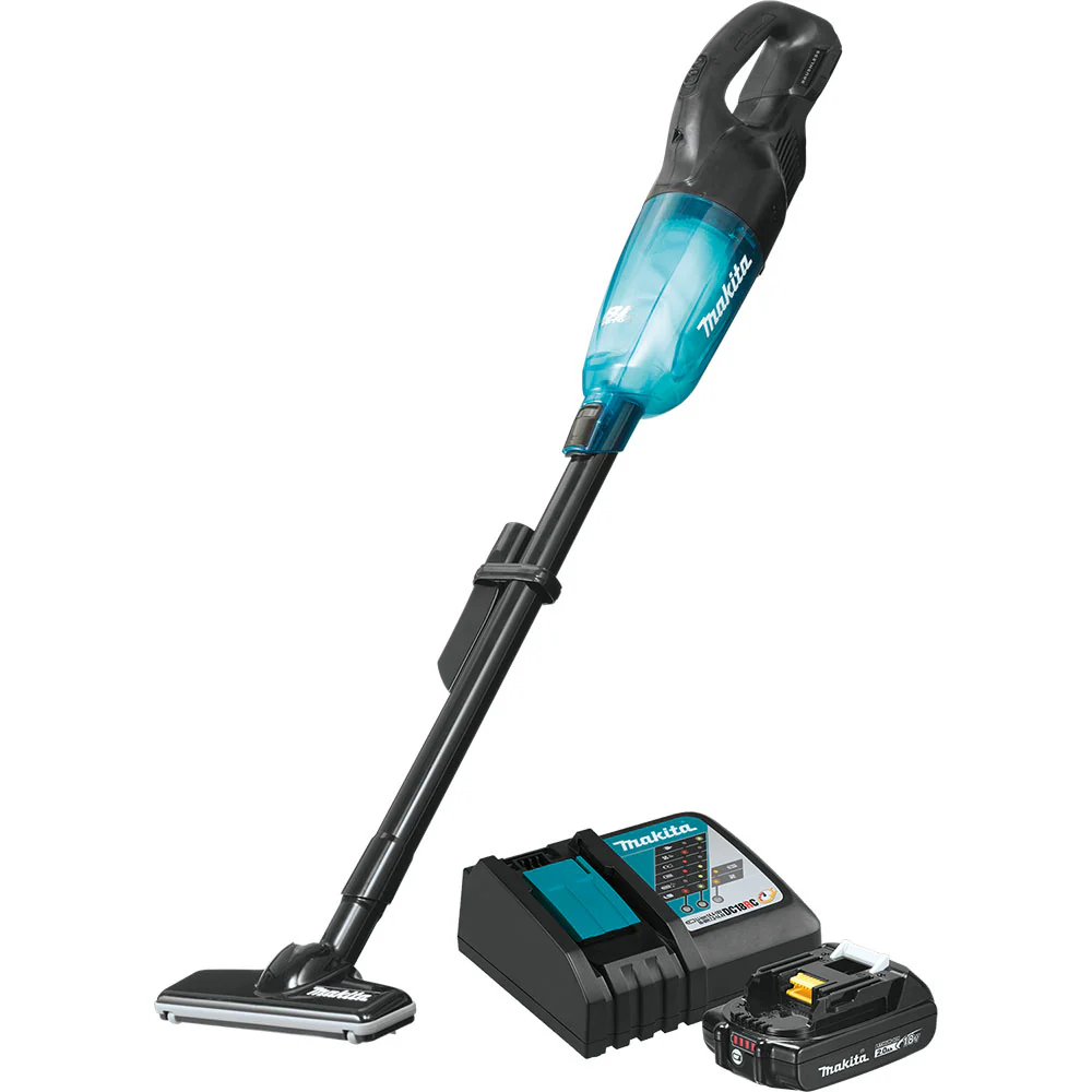 Makita XLC03R1BX4 18V LXT Brushless Cordless Vacuum Kit Trigger w/ Lock, 2.0Ah - Moutools