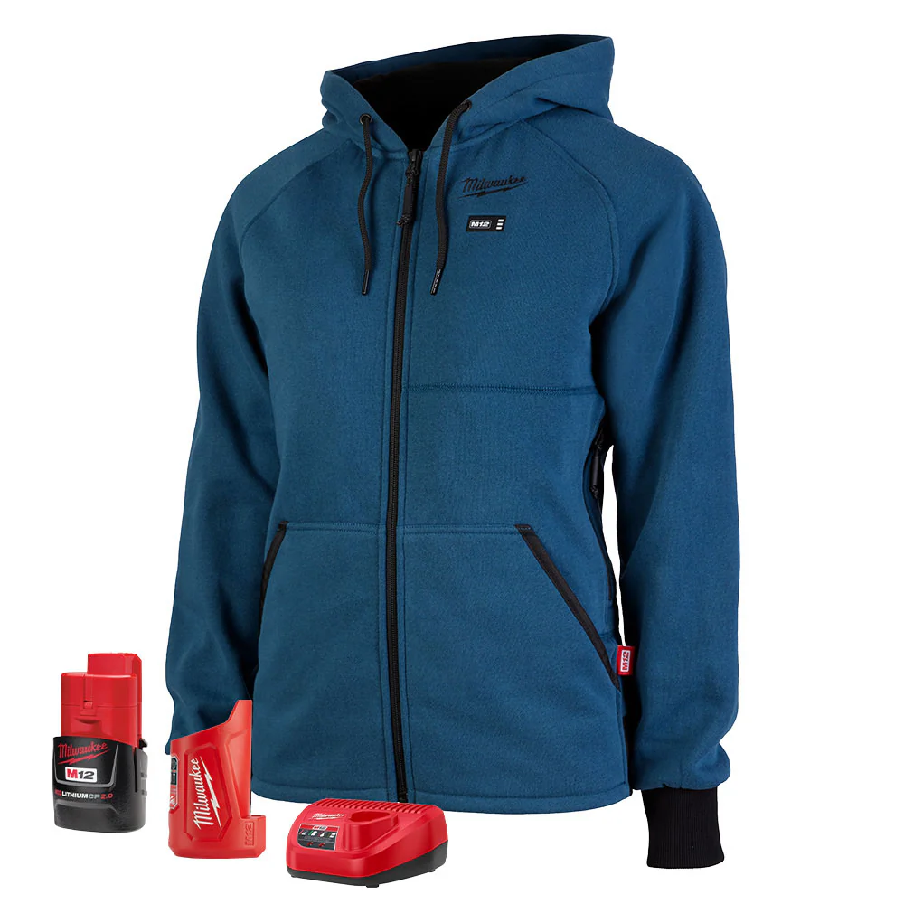 Milwaukee 336BL-21 M12 Women's Heated Hoodie Kit Blue - Moutools