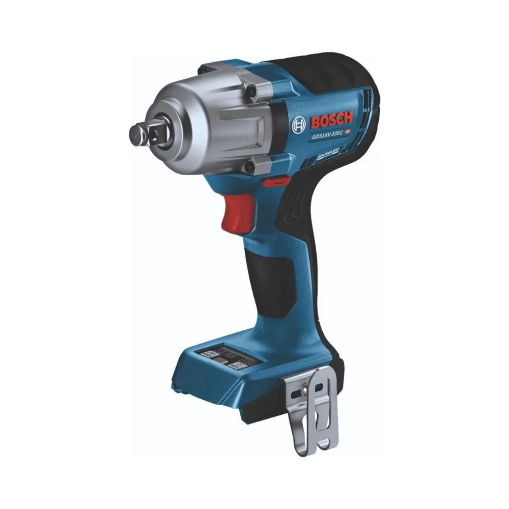 Bosch GDS18V-330CN 18V Brushless Connected-Ready 1/2 In. Mid-Torque Impact Wrench with Friction Ring and Thru-Hole (Bare Tool) - Moutools