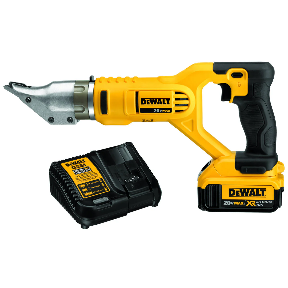 DeWalt DCS491M2 20V MAX 18ga Swivel Head Double Cut Shear Kit - Moutools