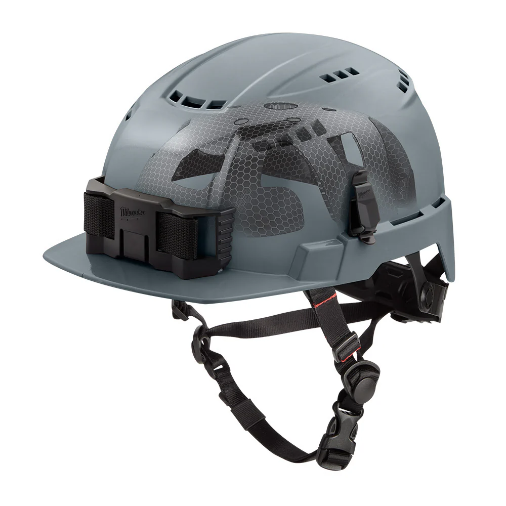 Milwaukee 48-73-1380 BOLT Gray Front Brim Vented Safety Helmet with IMPACT ARMOR Liner (USA) - Type 2, Class C - Moutools