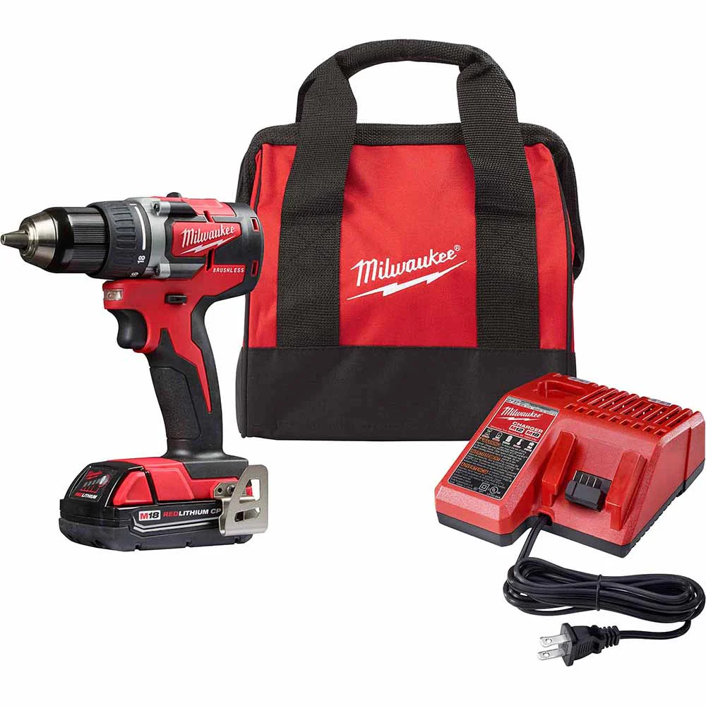 Milwaukee 2801-21P M18 CP Brushless Drill Kit - (1) CP2.0 Battery Pack - Moutools