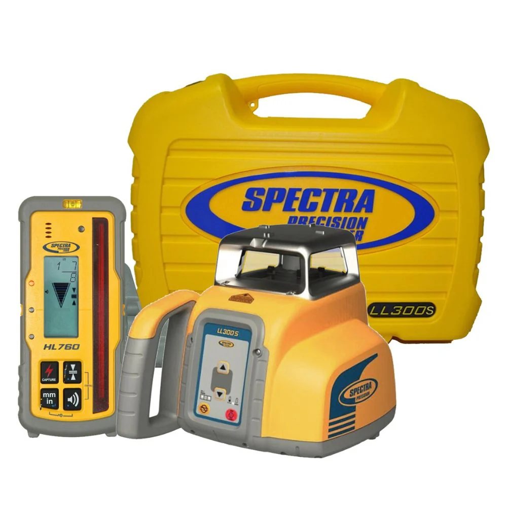 Spectra Precision Laser LL300S-47 Laser Level With HL760 Receiver NiMh Batteries - Moutools