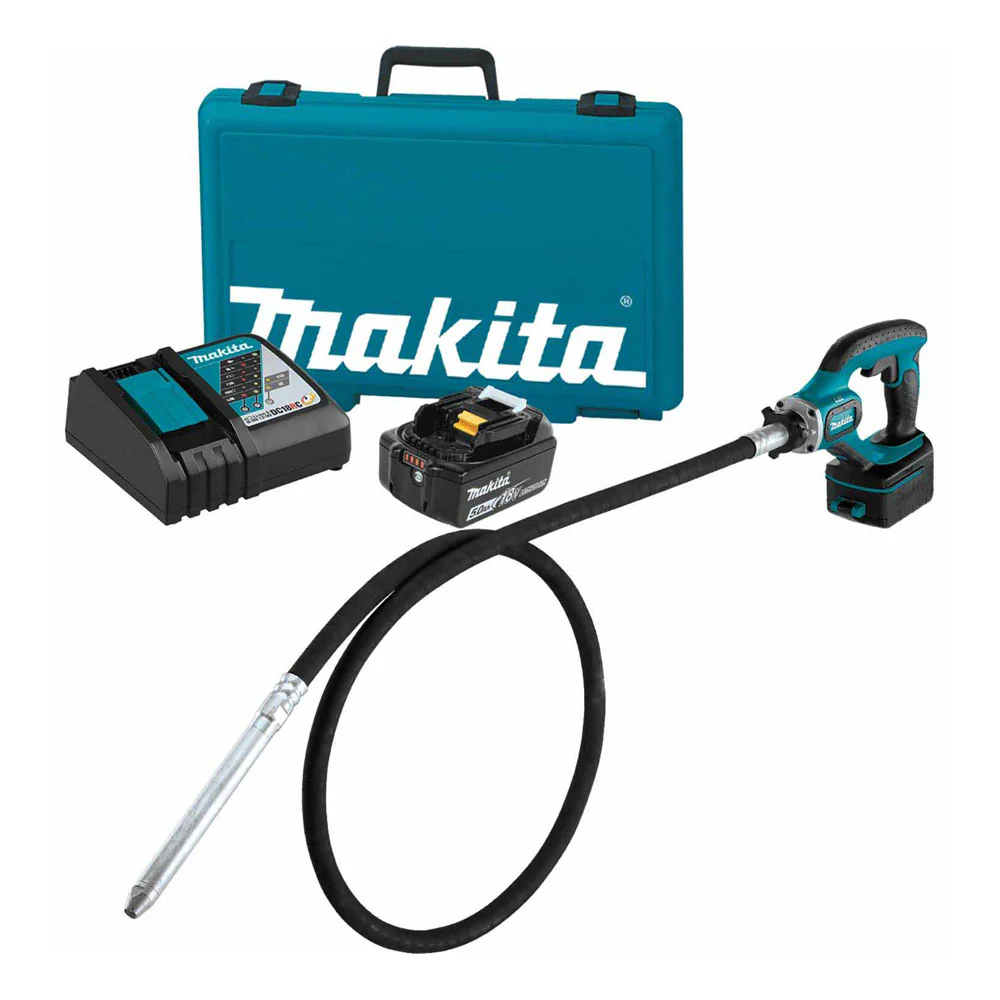Makita XRV02T 18V LXT Cordless 8' Concrete Vibrator Kit 5.0Ah - Moutools