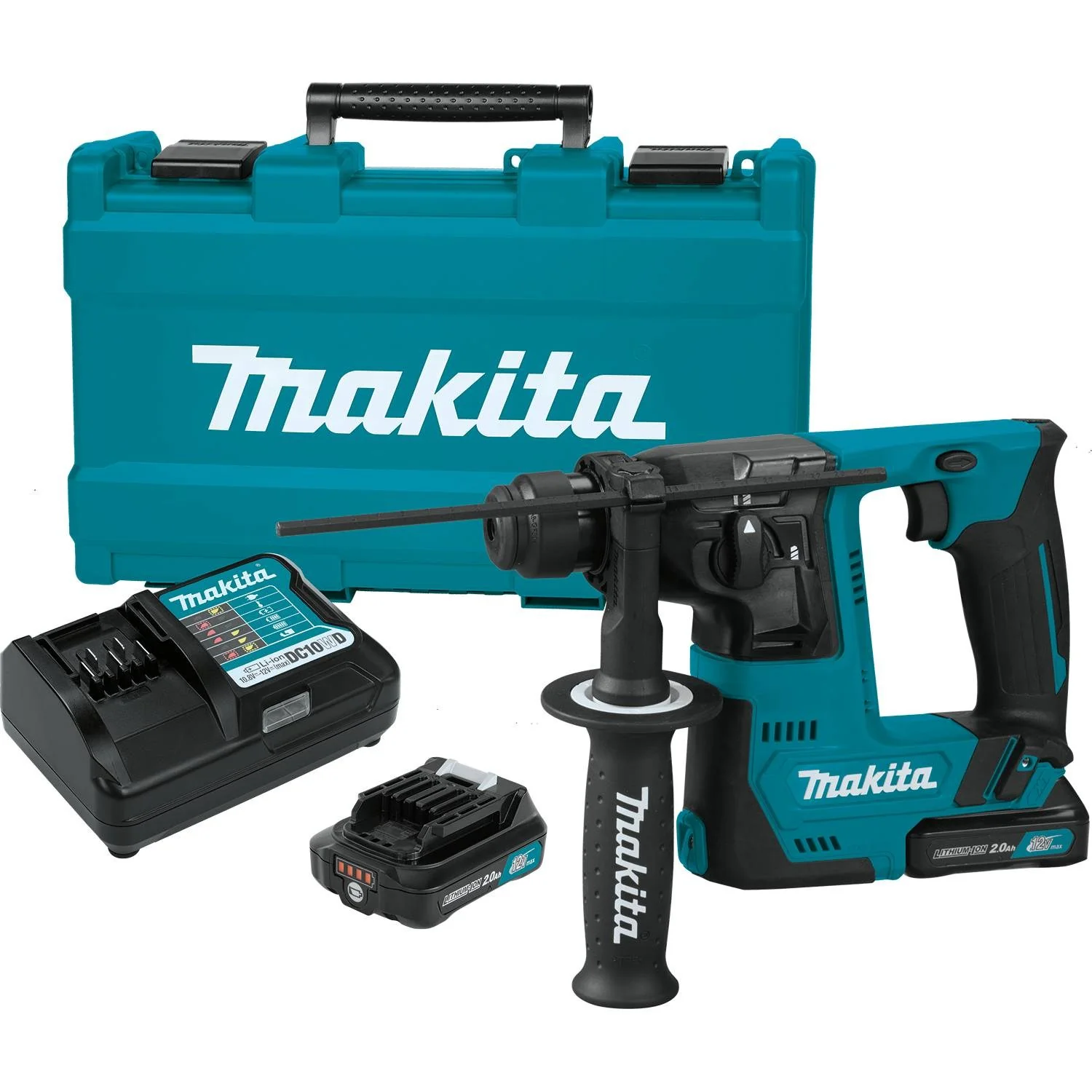 Makita RH02R1 12V Max CXT Li-Ion Cordless 9/16 In. Rotary Hammer Kit - Moutools