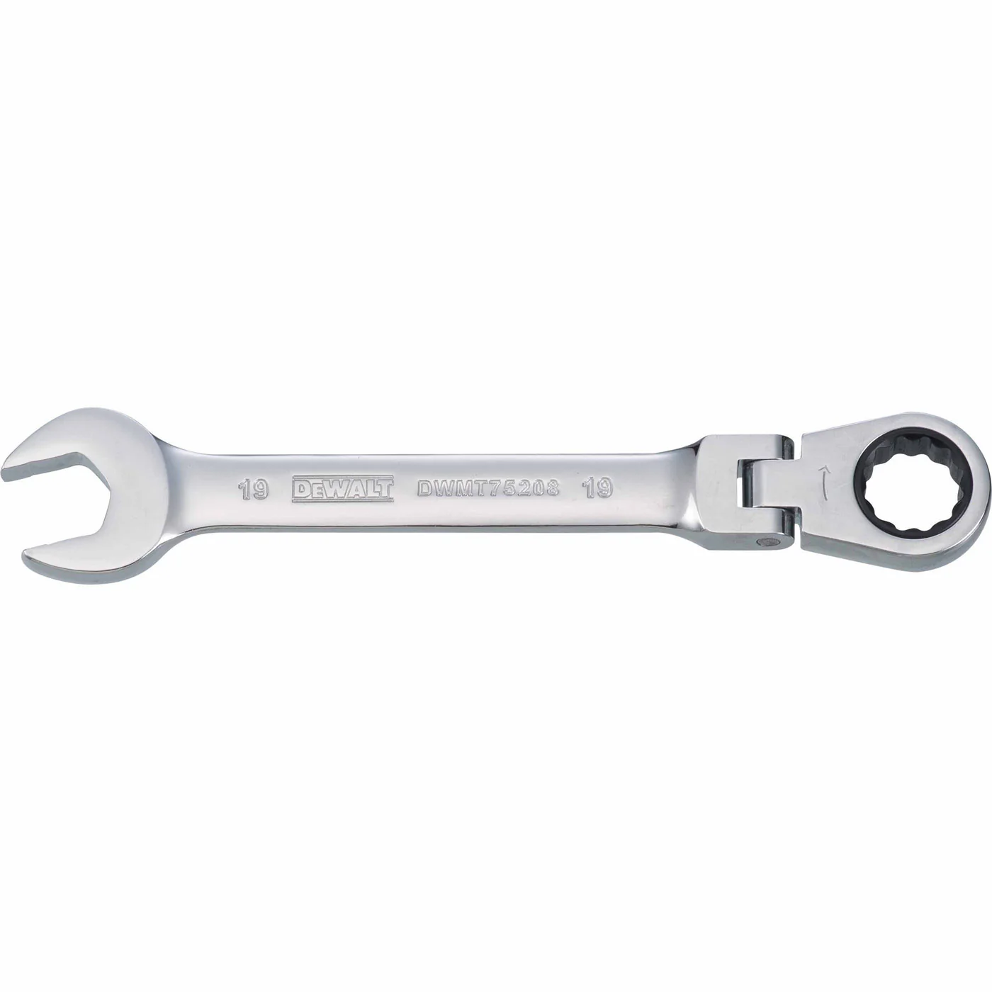 Dewalt DWMT75208OSP Mechanics Flat Head Ratcheting Combination Wrench 19 MM - Moutools