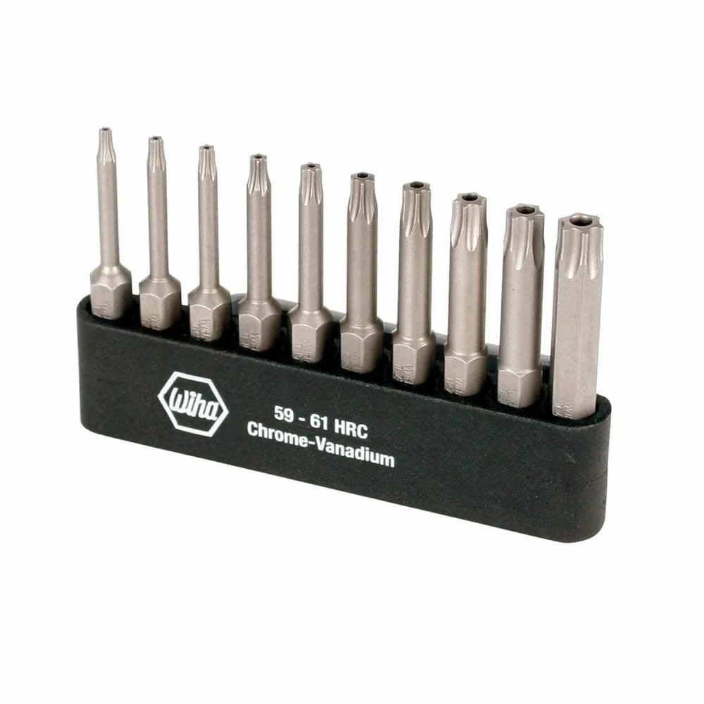 Wiha 74987 10 Piece Security Torx Power Bit Belt Pack Set - Moutools