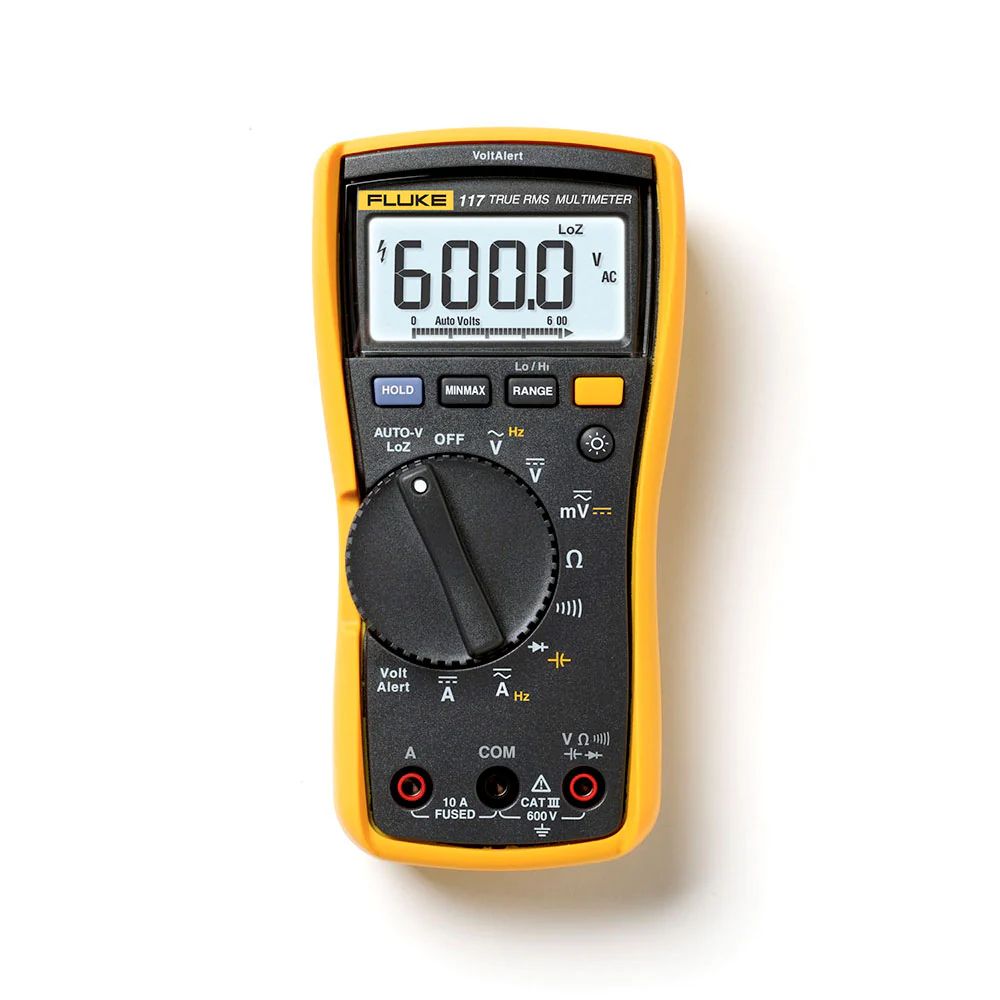 Fluke 2538815 117 Electrician's True RMS Digital Multimeter with Non-Contact Voltage Detection - Moutools