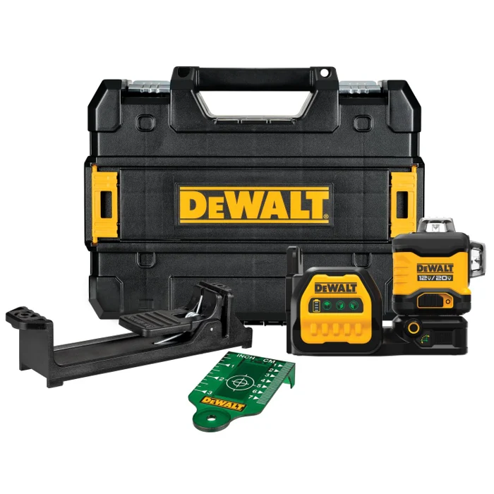 DEWALT DCLE34030G 20V/12V 3x360 Green Laser Kit (20V 2.0AH Battery) - Moutools