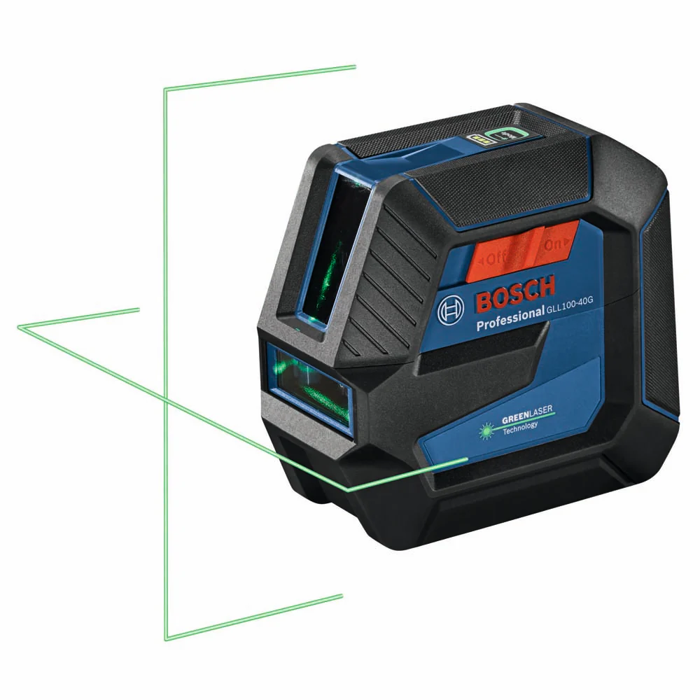 Bosch GLL100-40G Green-Beam Self-Leveling Cross-Line Laser - Moutools