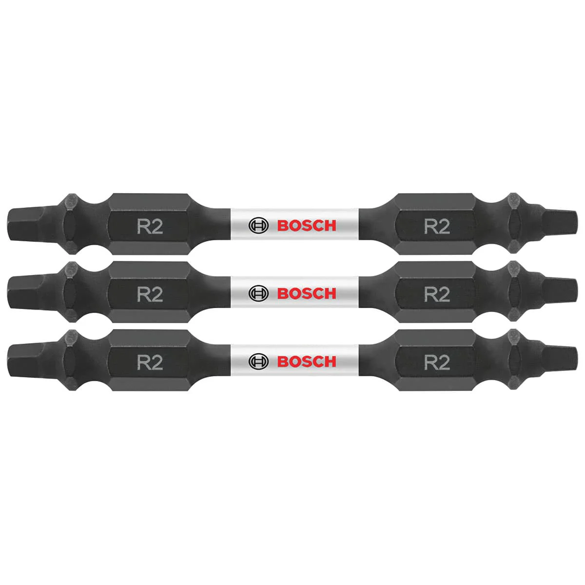 Bosch ITDESQ22503 3 pc. Impact Tough 2.5 In. Square #2 Double-Ended Bits - Moutools