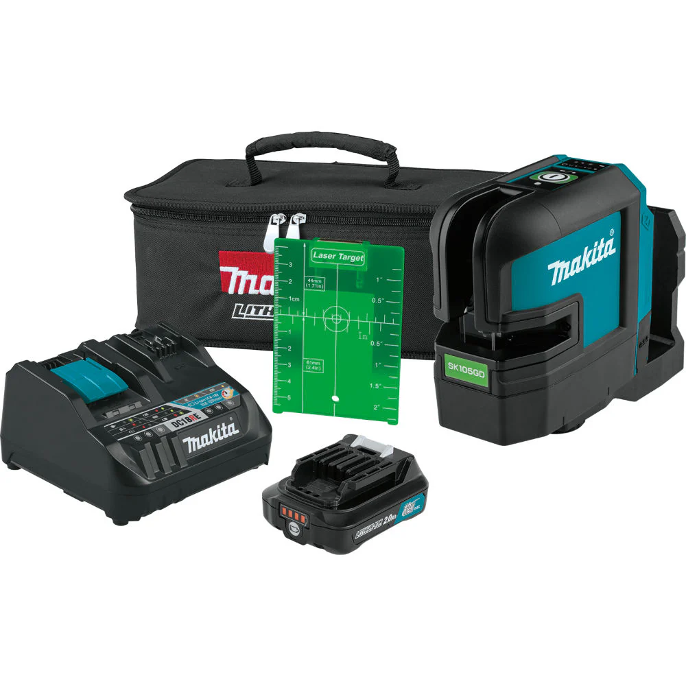 Makita SK105GDNAX 12V Max CXT Self-Leveling Cross-Line Green Beam Laser Kit - Moutools