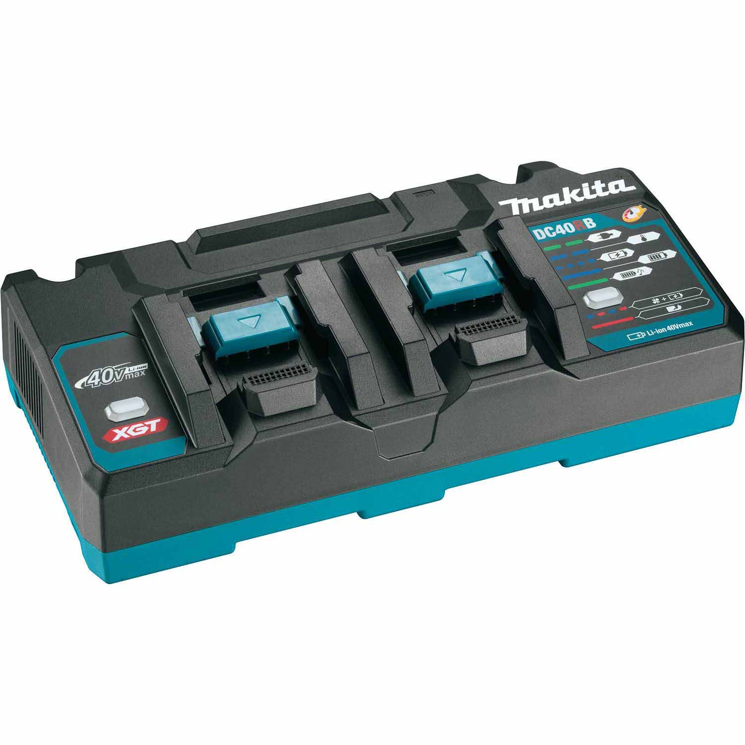 Makita DC40RB 40V max XGT® Dual Port Rapid Optimum Charger - Moutools